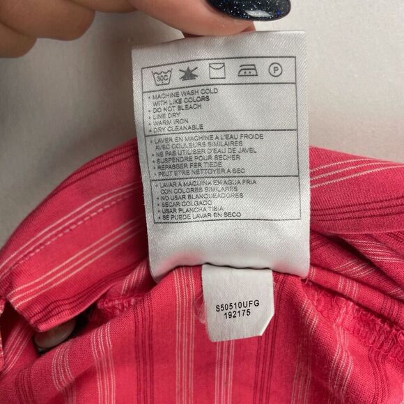 Tiger Woods Collection Nike Double Mercerized Cotton Salmon Striped Size XL - Picture 5 of 6